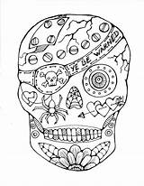 Coloring Pages Skull Mandala Sugar Adult Printable Cool Choose Board sketch template