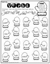 Verb Verbs Grade Noun Nouns Kindergarten Graders Math sketch template
