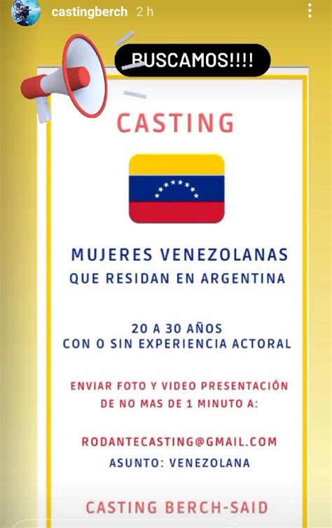 Casting En Argentina 2023 Se Buscan Mujeres Venezolanas De 20 A 30