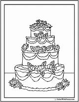 Cake Coloring Drawing Tiered Wedding Template Easy Three Pages Line Sheet Slice Veil Printables Getdrawings Silhouette Party Sketch Colorwithfuzzy sketch template