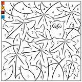 Number Autumn Coloring Pages sketch template