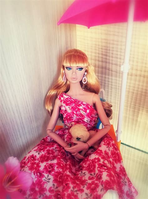 poppyparker by mella barbie pink dress poppy parker dolls barbie dolls