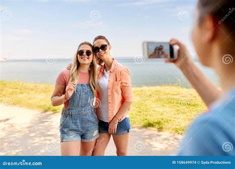 teenage girls   friends  photographed stock photo image