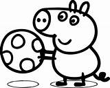 Peppa Coloring Pig Babi Pewarna Koleksi Kanak Wecoloringpage Menggemaskan sketch template