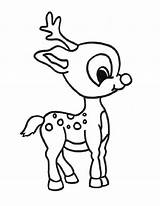 Rudolph Coloring Pages Printable Baby Freely Bestcoloringpagesforkids Via sketch template