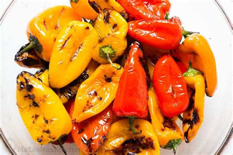 marinated mini sweet peppers recipe video natashas kitchen