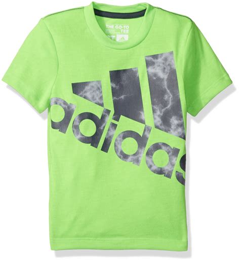 galleon adidas big boys active tee shirt neon green