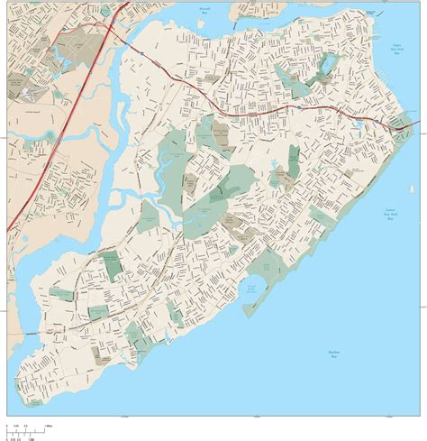 staten island map  local streets  adobe illustrator vector format
