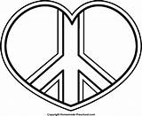 Peace Coloring Pages Sign Getcolorings sketch template