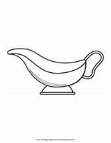 Thanksgiving Coloring Pages Gravy Boat Pdf Primarygames Printable sketch template