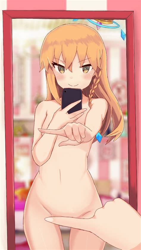 Rule 34 Bangs Blonde Hair Blush Braid Cellphone Crown