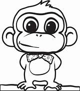 Monkey Coloring Clipartmag sketch template