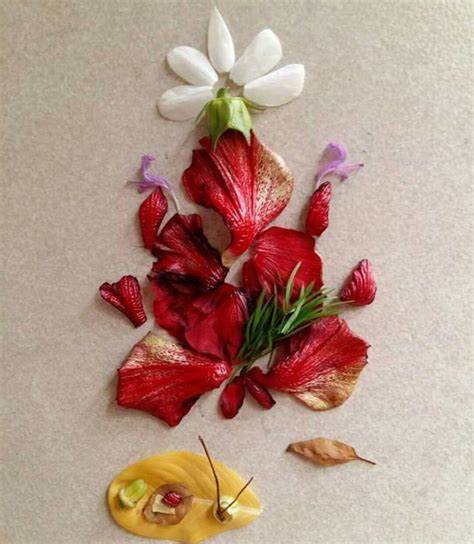 pin  malleeswari  diwali flower rangoli flower petal art ganesh art