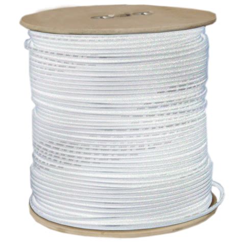 ft white bulk rg coaxial cable awg spool