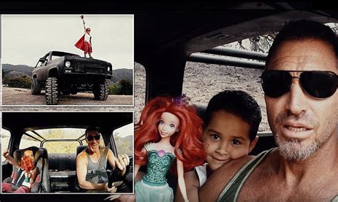 mikki willis who praised son for playing with a doll takes him and his toy off roading daily