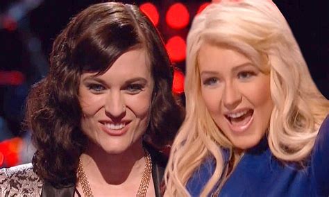 christina aguilera snatches ashley morgan from pharrell on nbc s the voice daily mail online