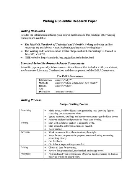 guide  writing  scientific research paper
