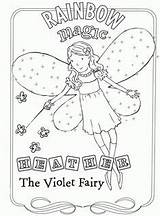 Coloring Pages Magic Rainbow Fairy Fairies Colouring Blue Color Printable Print Kids Books Popular Related sketch template
