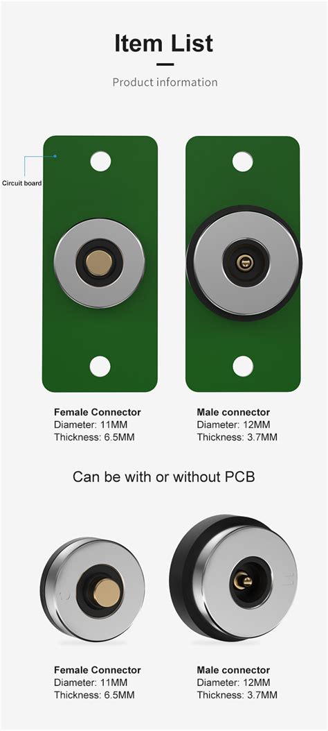 Magnetic Connector Female And Male Pogo Pin Charging Thin