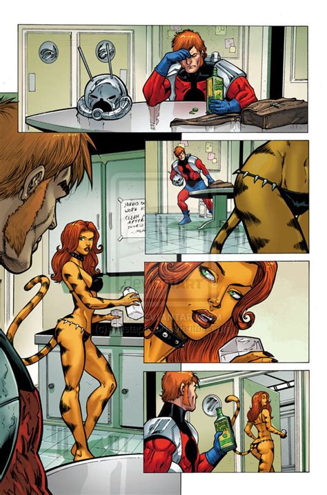 Hank Pym Gets Lucky Tigra Porn And Pinup Art Luscious