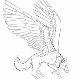 Wolf Wings Winged Lineart Drawing Pegasus Deviantart Colorless Drawings Tattoo Base Anime Outline Sketch Unusual Desenhos Furry Tattooimages Biz Cool sketch template