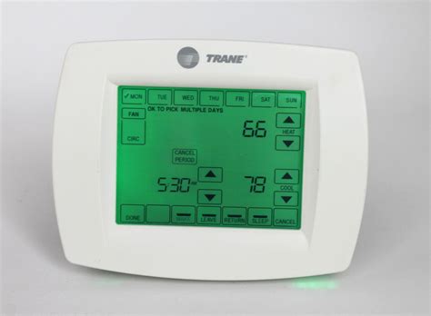 trane tcontasdaa thu programmable thermostat touchscreen backlit ebay