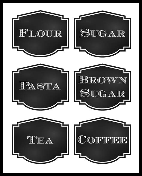 reorganized simplicity  printable chalkboard style pantry labels