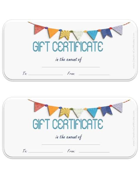 gift certificate template customizable