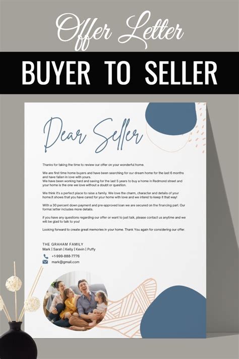 letter  seller  home house offer letter  buyer letter