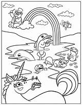 Printable Coloring Pages Kids Flower Rainbow sketch template