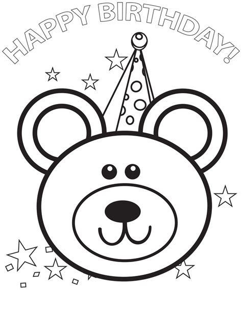 coloring pages happy birthday coloring pages