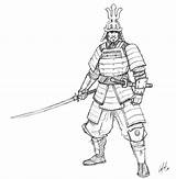 Samurai Warrior Easy Sketches Improveyourdrawings sketch template