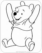 Pooh Winnie Whinnie Disneyclips Cheering Funstuff sketch template
