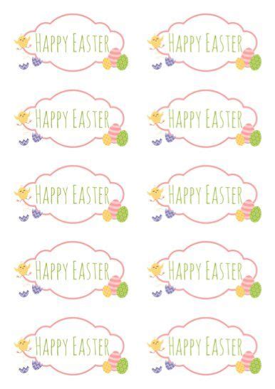 easter labels   words happy easter