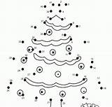 Coloring Dot Christmas Printable Worksheets Pages sketch template