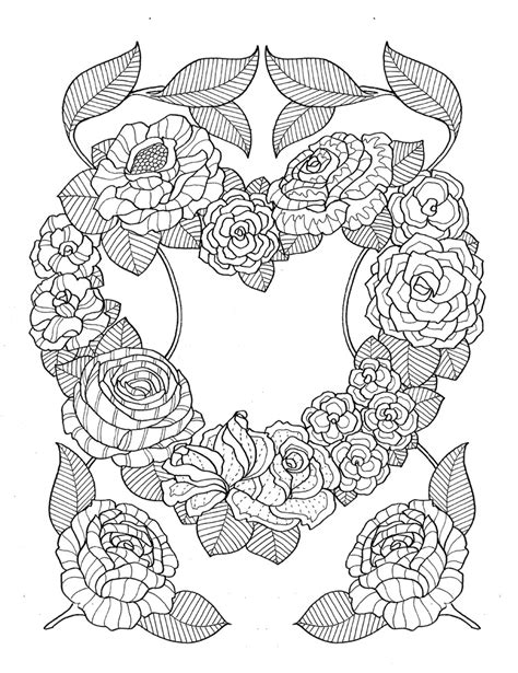 printable roses coloring pages  adults images