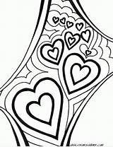 Coloring Heart Hearts Pages Multiple sketch template