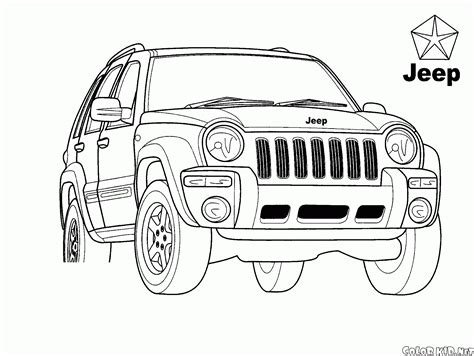 coloring page universal jeep