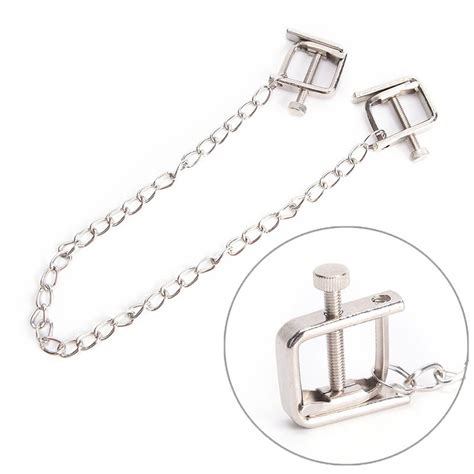 Buy Women Nipple Clip Screw With Chain Non Piercing Sex Product Body