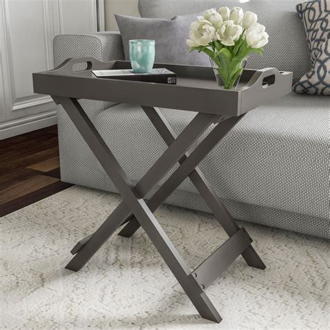 table folding modern wooden contemporary side table portable home