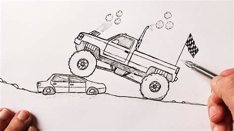 draw  monster truck easy youtube