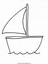 Segelboot sketch template