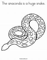Coloring Anaconda Snake Huge Built California Usa sketch template