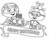 Coloring Birthday Alpha Pages Pig Cake Happy Super Why Big Presto Princess Superwhy Whyatt Book Getdrawings Getcolorings sketch template