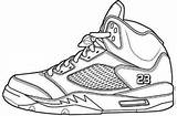 Coloring Shoes Pages Printable Jordans Jordan Air Drawing Outlines Learn sketch template