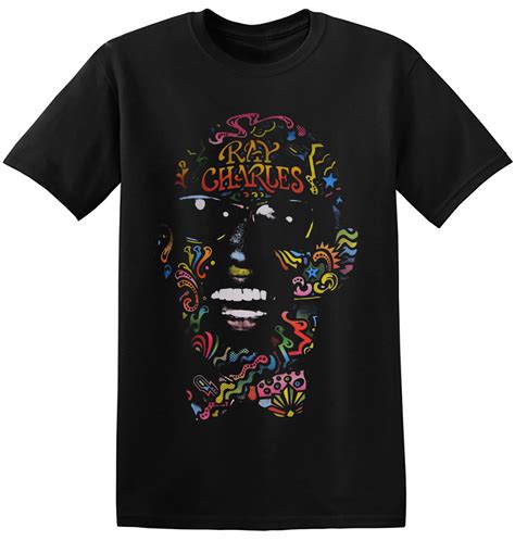 Ray Charles T Shirt Cool Black Vintage Graphic Print New Unisex Band