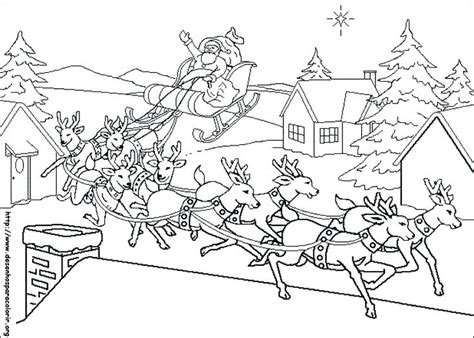 santa   reindeer coloring pages  getcoloringscom