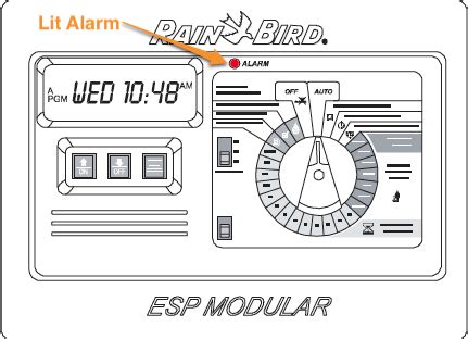 rain bird esp timer troubleshooting alarm led  lit iscaper blog