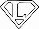 Letter Coloring Superman Alphabet Pages Logo Colorthealphabet Color Superhero Alphabets Letters Clip Emblem sketch template