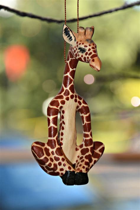 yoga giraffe ornament giraffe giraffe decor cute giraffe